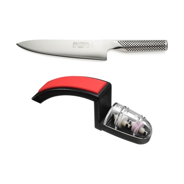 Global G2220BR set: G2 koksmes 20cm + Minosharp waterslijper