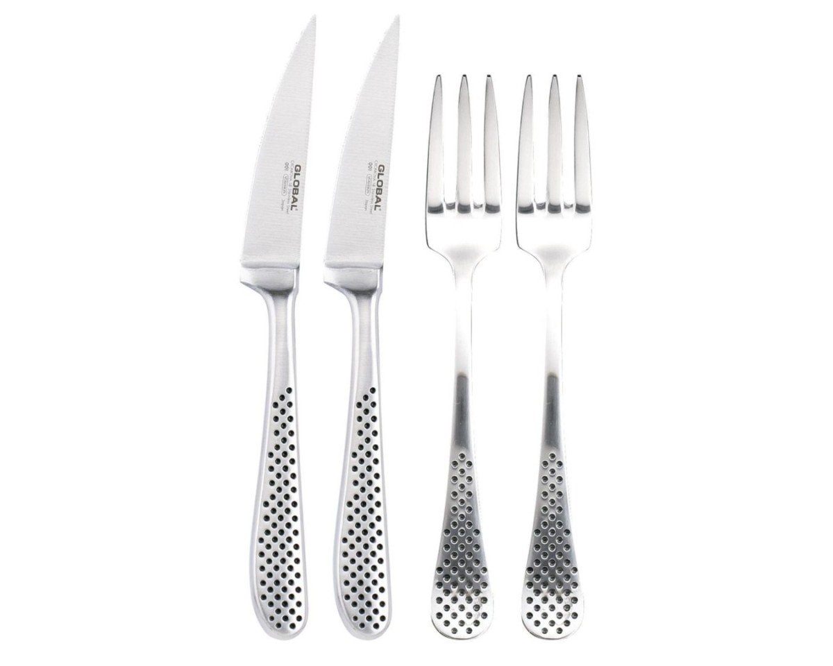 Global GT102 Steakset mes & vork 4dlg